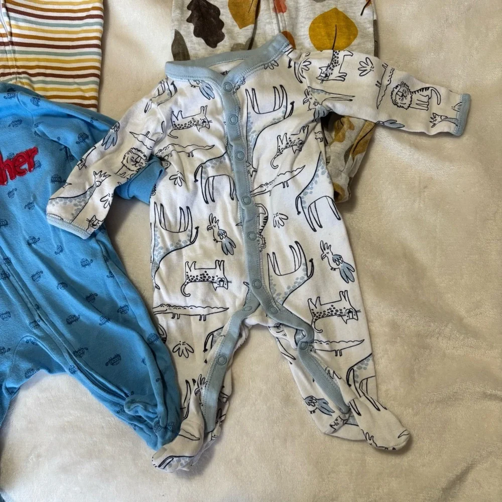 Carters 3 month pajama sleepers footed little brother fall